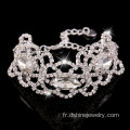 Nouveau Design cristal diamant Bracelet fleur réglable en